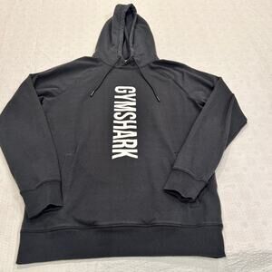 Gymshark black pullover hoodie unisex Medium